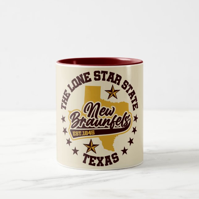 New Braunfels,Texas Two-Tone Coffee Mug (Center)