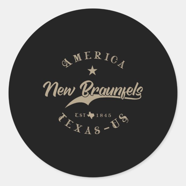 New Braunfels Tx Texas  Classic Round Sticker (Front)