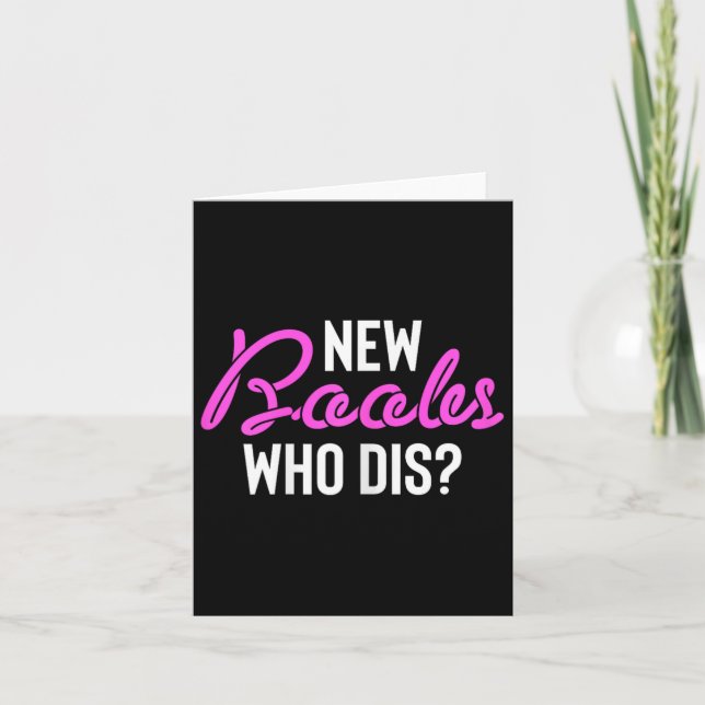New Breast Who Dis Surgery Recovery Breast Cancer  Card (Front)