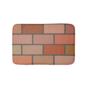 New Brick Wall Design Pattern Bath Mat