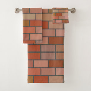 New Brick Wall Design Pattern Bath Towel Set