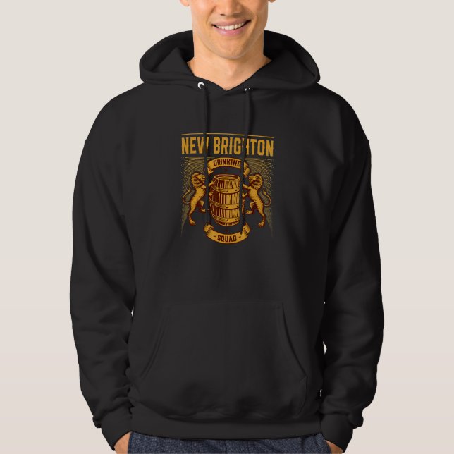 New Brighton Drinking Squad Minnesota Homebrewing  Hoodie (Front)