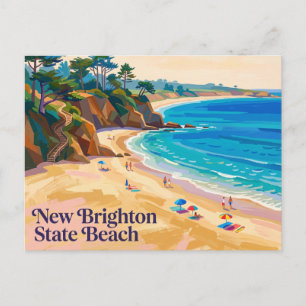 New Brighton State Beach California Postcard
