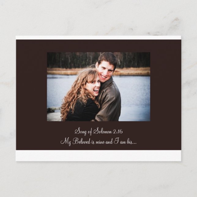 new brown, for the invite, Song of Solomon 2:16... Postcard (Front)