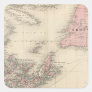New Brunswick and Nova Scotia Square Sticker