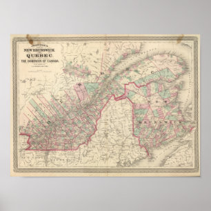 New Brunswick and Quebec Poster