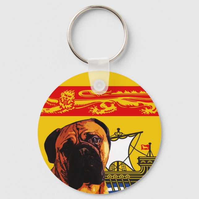New Brunswick Bull Mastiff Key Ring (Front)