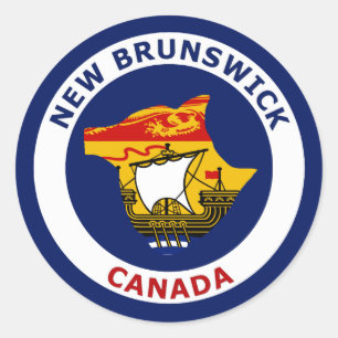 NEW BRUNSWICK, CANADA CLASSIC ROUND STICKER