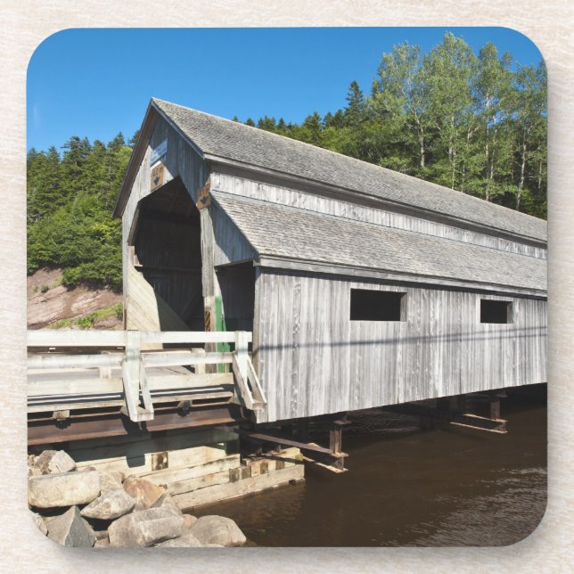 New Brunswick, Canada. Irish River covered Coaster (Front)