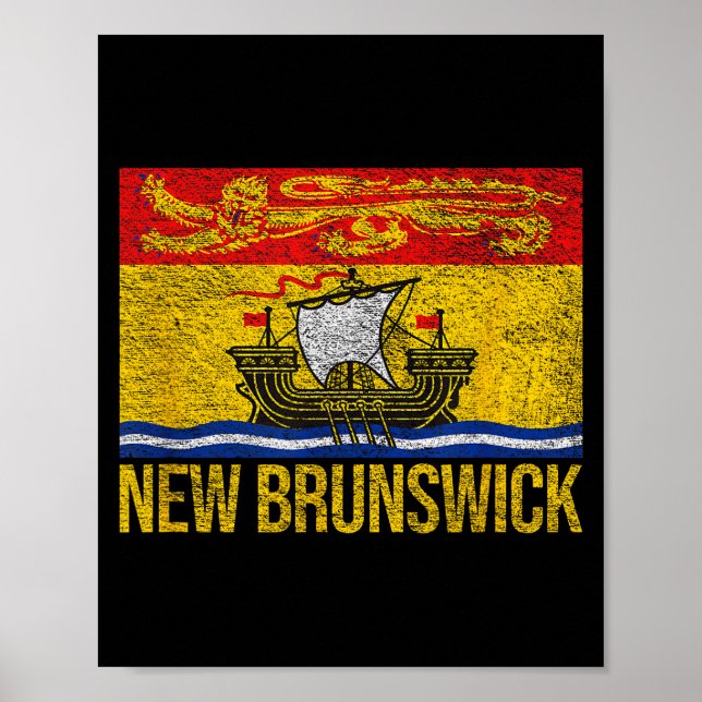 New Brunswick Flag Canada  Poster (Front)