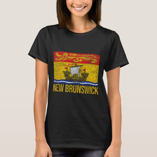 New Brunswick Flag Canada  T-Shirt (Front)