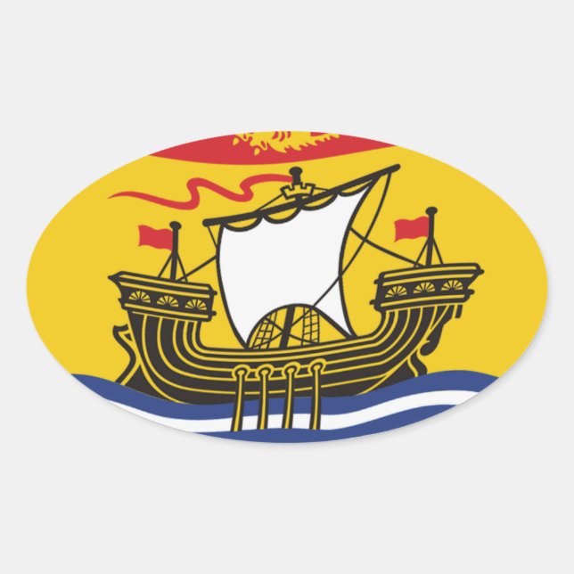 New Brunswick Flag Sticker (Front)