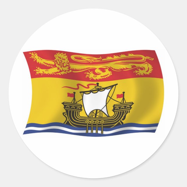 New Brunswick Flag Sticker (Front)