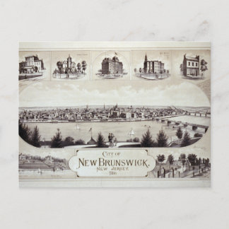 New Brunswick, New Jersey in 1880 Postcard