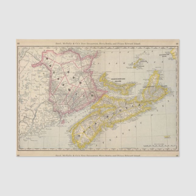 New Brunswick, Nova Scotia Tissue Paper (Front)