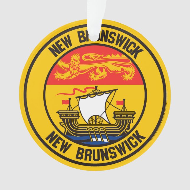 New Brunswick Round Emblem Ornament (Front)