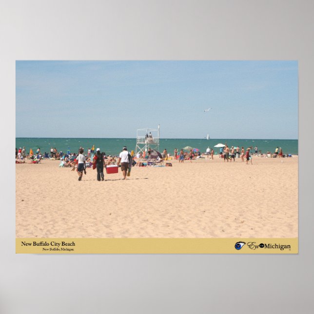 New Buffalo City Beach - Michigan Poster (Front)