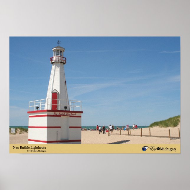 New Buffalo Lighthouse - Michigan Poster (Front)