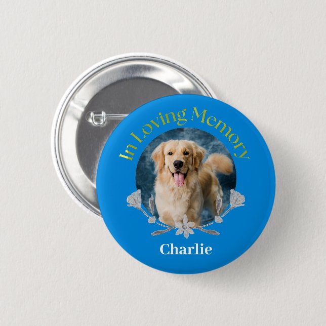 NEW! Button - In Loving Memory - Custom (Front & Back)