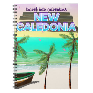 New Caledon "travel into adventure" travel poster. Notebook