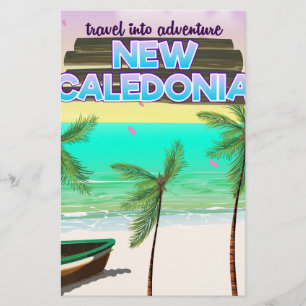 New Caledon "travel into adventure" travel poster. Stationery