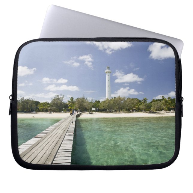 New Caledonia, Amedee Islet. Amedee Islet Pier. Laptop Sleeve (Front)