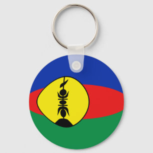 New Caledonia Fisheye Flag Keychain
