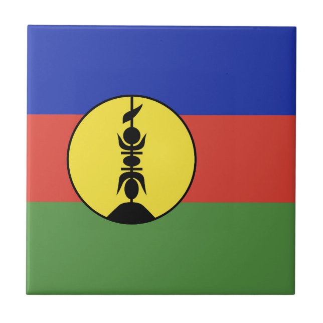 New Caledonia flag Ceramic Tile (Front)