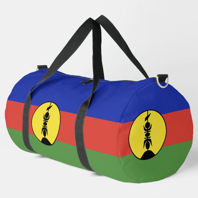 New Caledonia flag Duffle Bag (Left Corner)