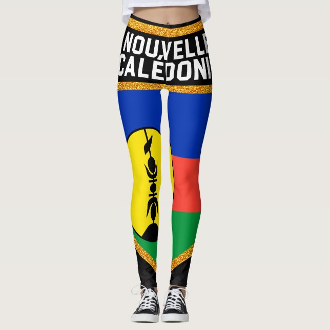 New Caledonia Flag Leggings (Front)