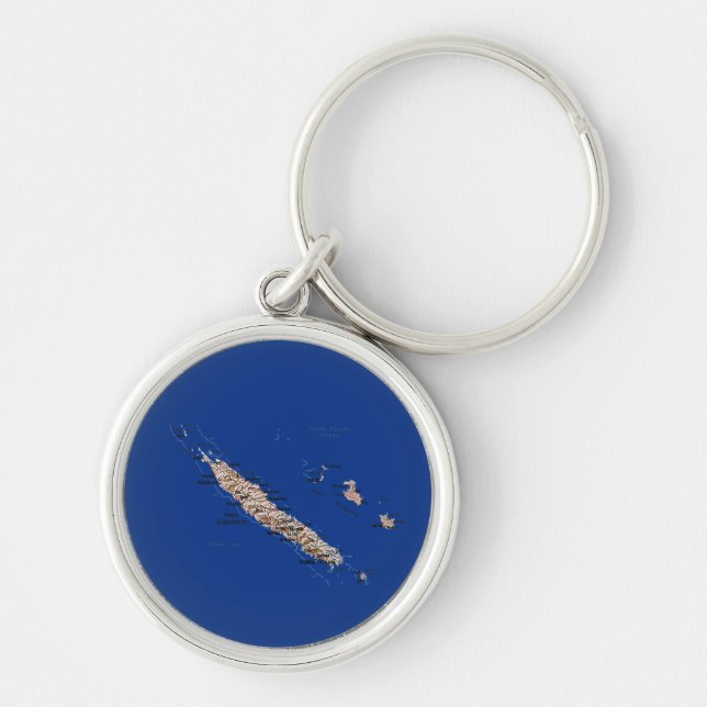 New Caledonia Map Keychain (Front)