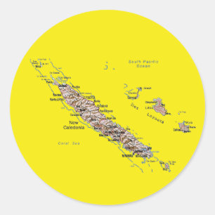 New Caledonia Map Sticker