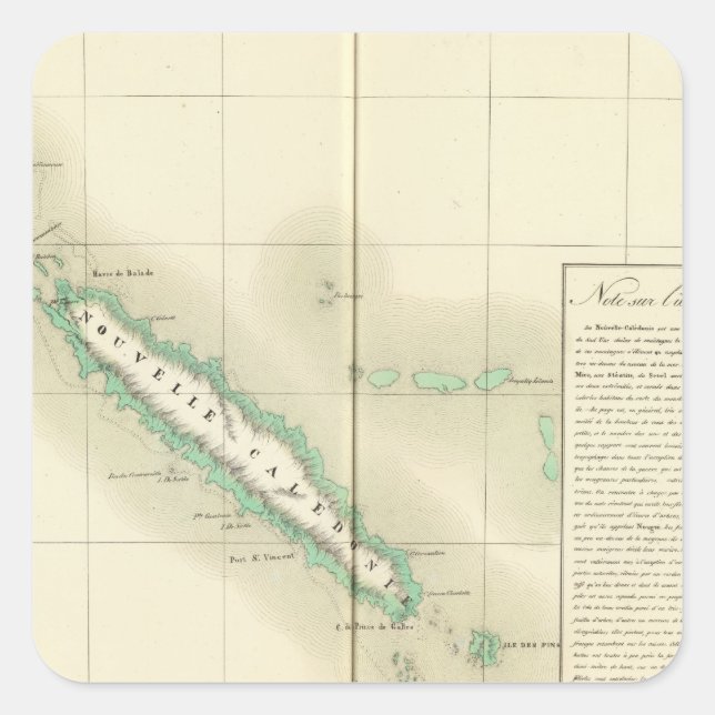 New Caledonia Oceania no 46 Square Sticker (Front)
