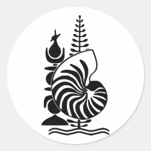New Caledonia Official Coat Of Arms Heraldry Classic Round Sticker