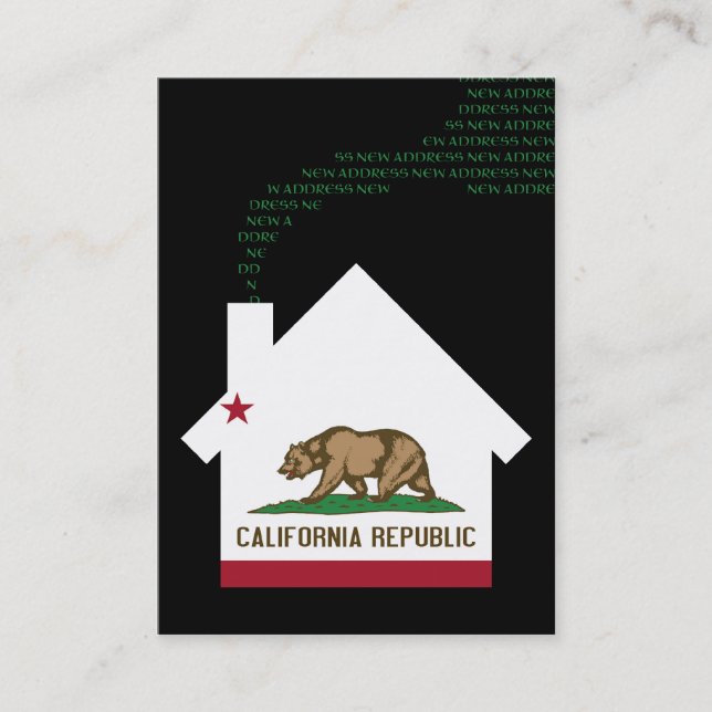 new california address business card (Front)