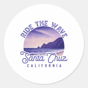 New California Beach And Nature Hiking Cali Vacati Classic Round Sticker