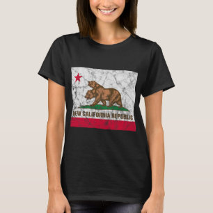 New California Republic Ncr State Distressed Flag T-Shirt