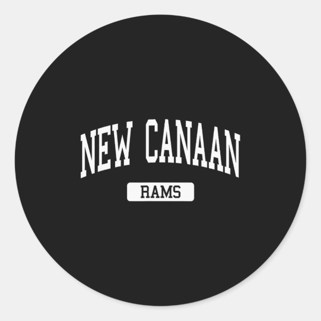 New Canaan High School Hs New Canaan Ct Varsity Sr Classic Round Sticker (Front)