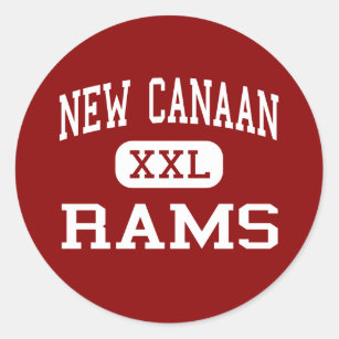 New Canaan - Rams - High - New Canaan Connecticut Classic Round Sticker