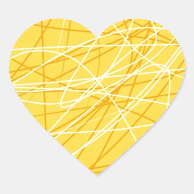 New canary yellow pattern trend 2014 accessories heart sticker (Front)
