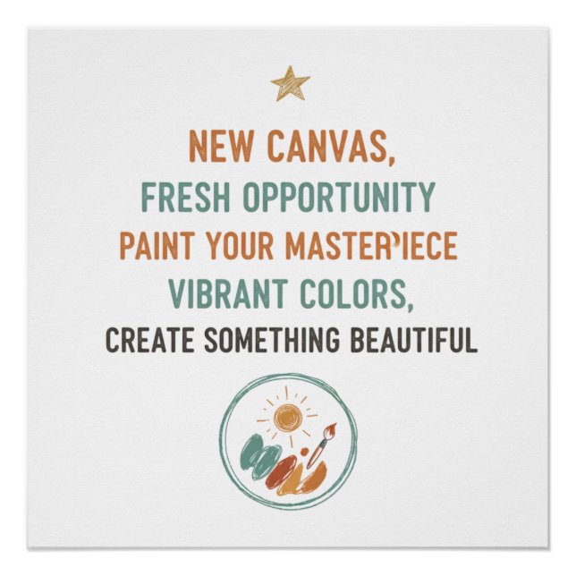 New Canvas Sunrise Poster (Front)