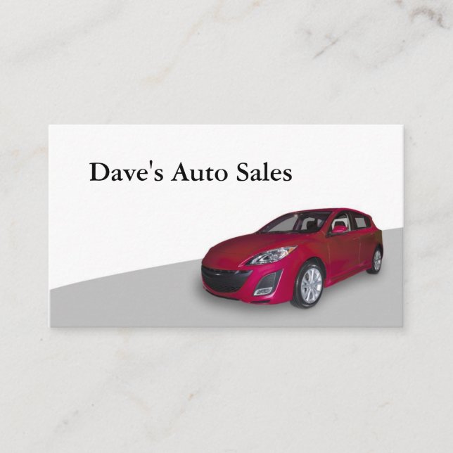 New Car Business Card (Front)