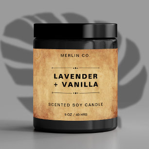 New Cardboard Modern Candle Product Label Sticker