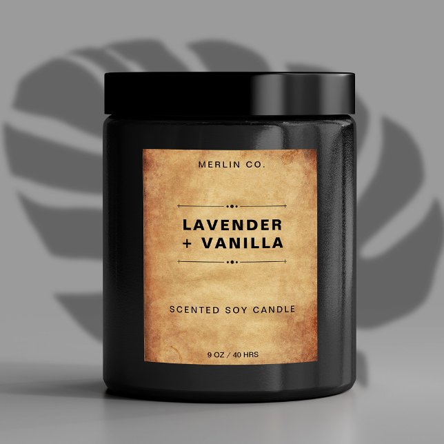 New Cardboard Modern Candle Product Label Sticker (Creator Uploaded)