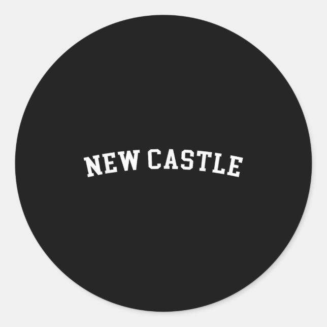 New Castle  Classic Round Sticker (Front)