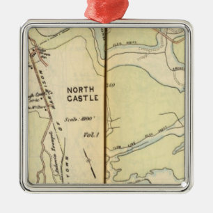 New Castle, New York 3 Metal Tree Decoration