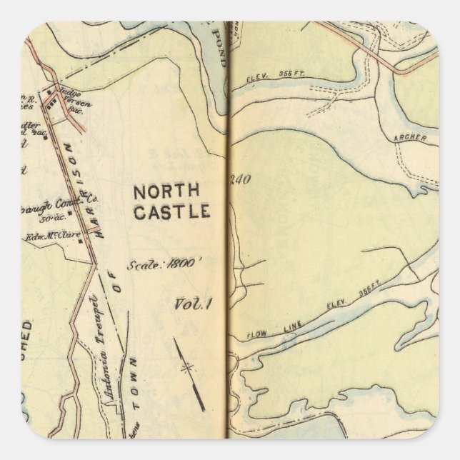 New Castle, New York 3 Square Sticker (Front)