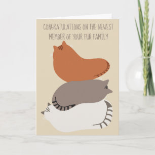 New Cat Congratulations Card for Cat Owners
