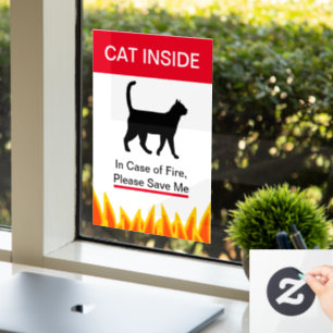 NEW! Cat Inside In case of Fire -Protect your Pets