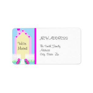 New Change of Address Cute House Label